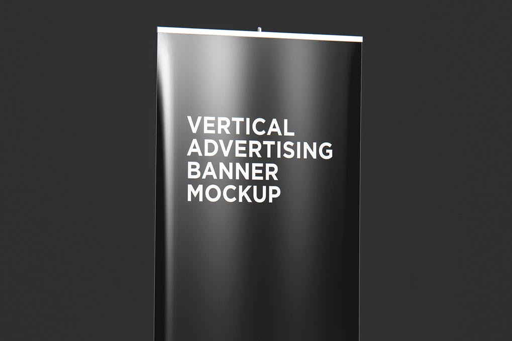 Roll Up Vertical Advertising Banner Mockup 001
