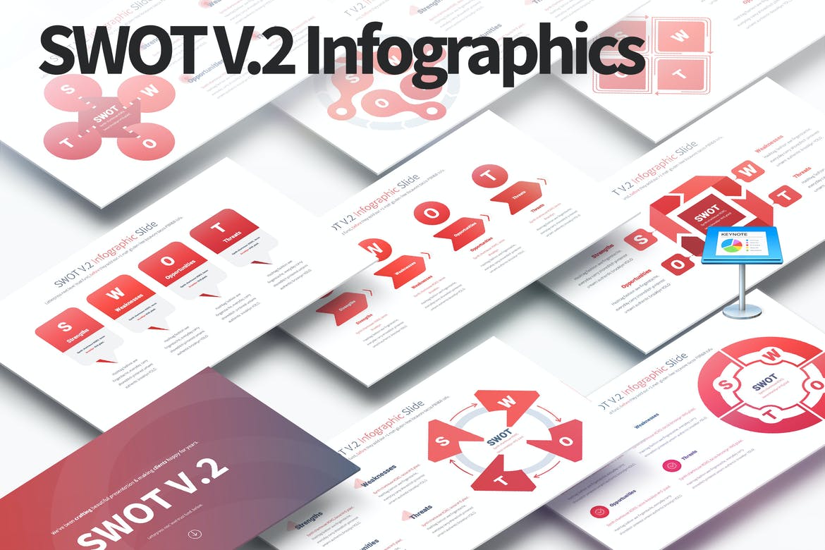 SWOT V.2 - Keynote Infographics Slides