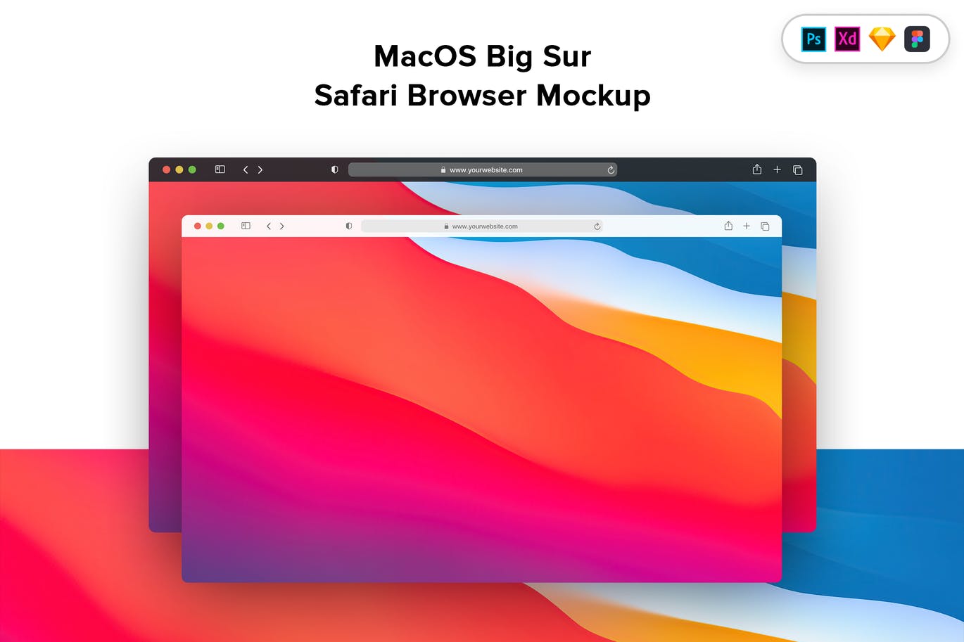 Safari Browser Mockup - MacOS Big Sur Version