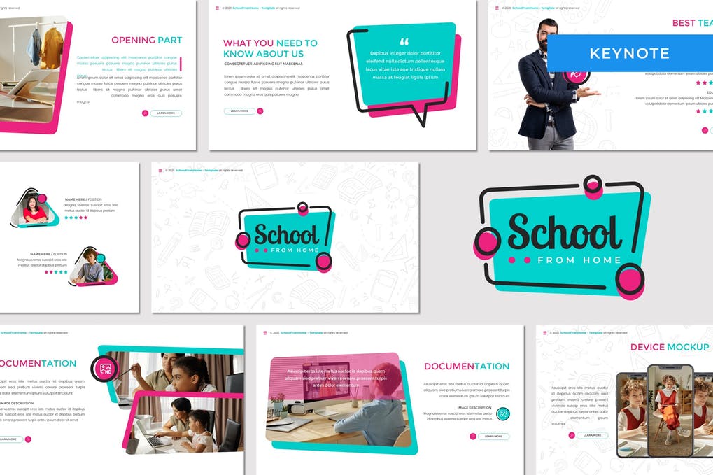 School From Home - Education Keynote Template