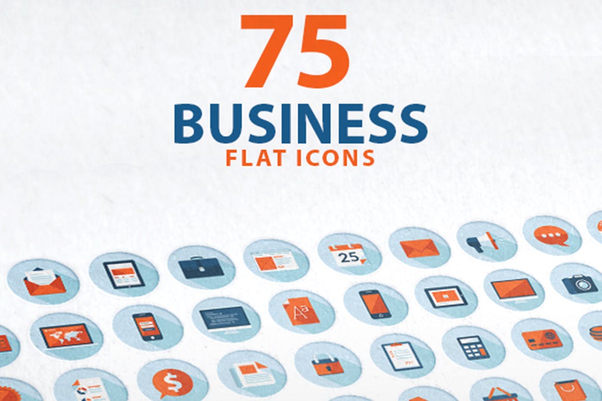 Set of Flat Design Business Icons