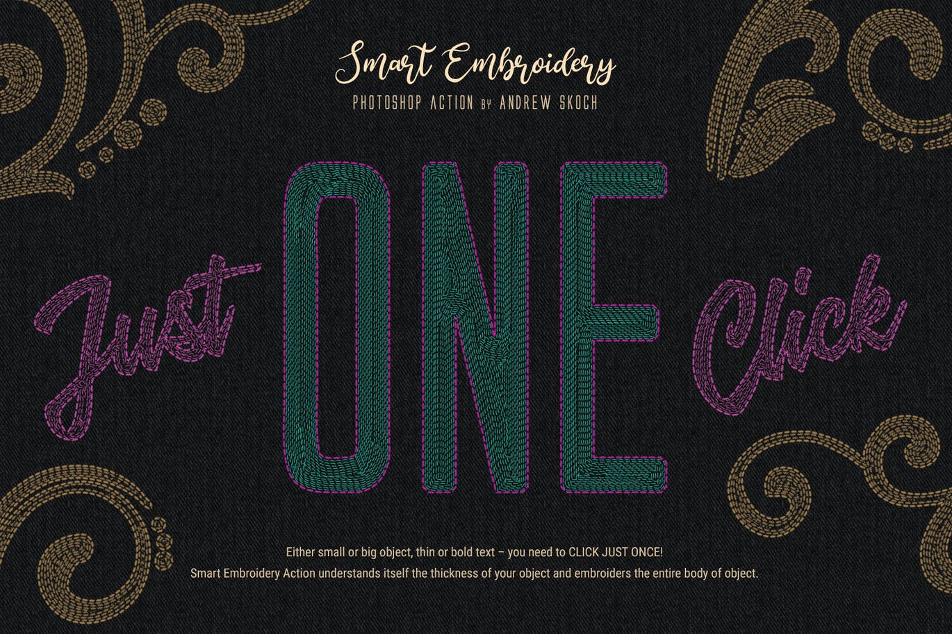Smart Embroidery - Photoshop Action