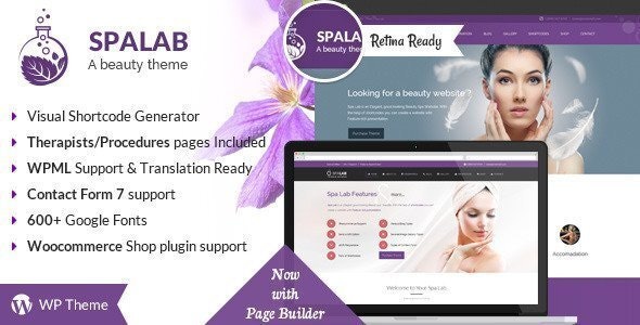 Spa Lab - Beauty Salon, Wellness WordPress Theme