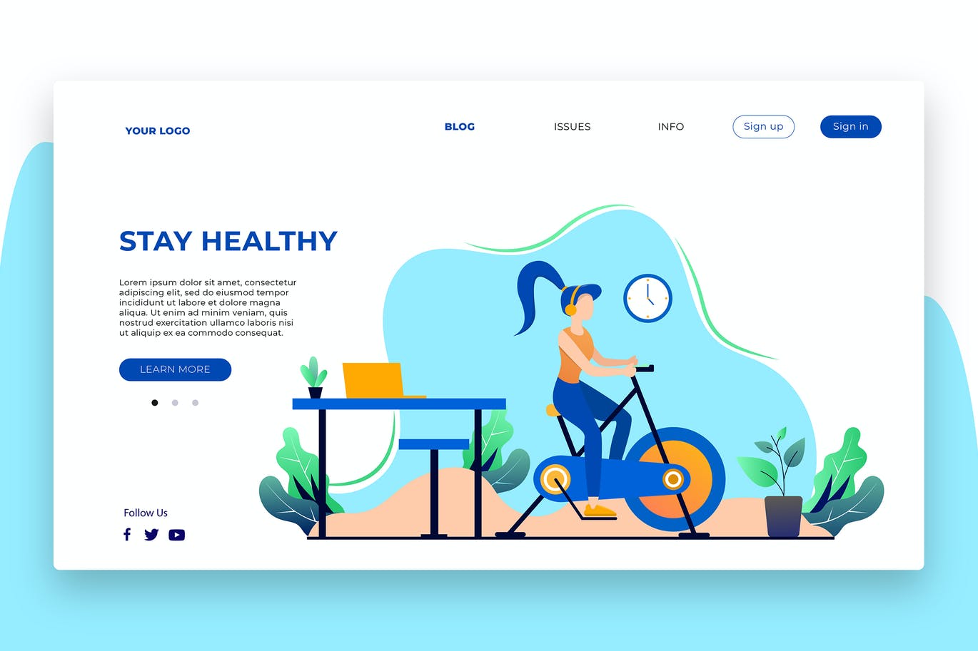 Stay Healty - Banner & Landing Page