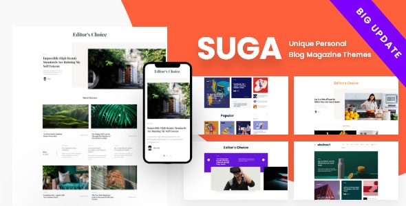 Suga - Magazine and Blog WordPress Theme