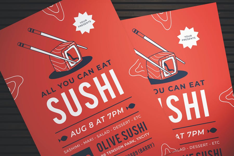 Sushi Dinner Flyer