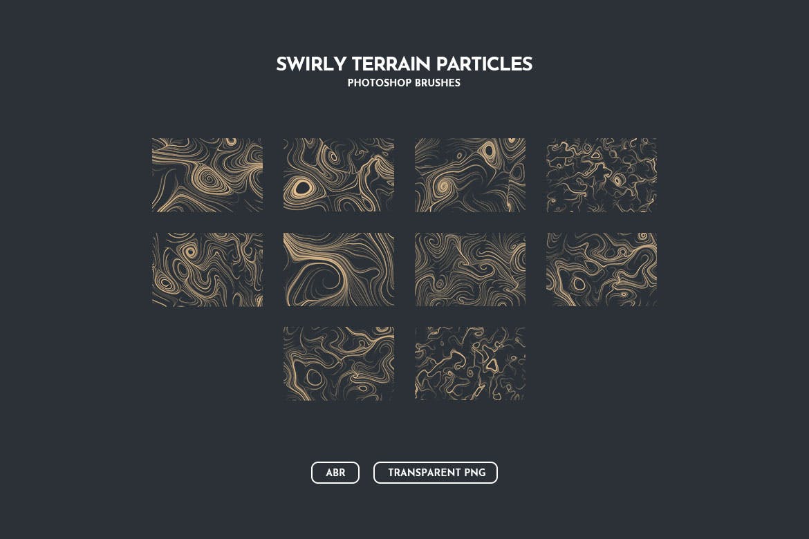 Swirly Terrain Particles Photoshop Brushes