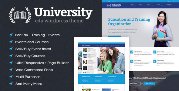 University v2.1.4.0 - Education, Events and Courses WordPress Theme