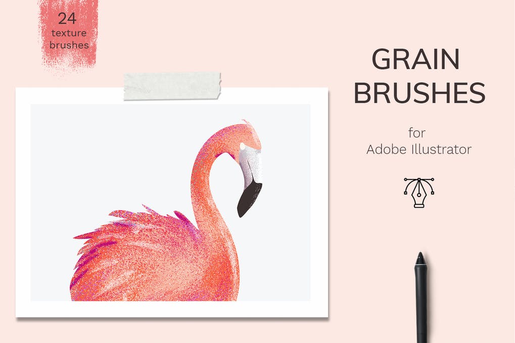 Vector grain brushes - Illustrator