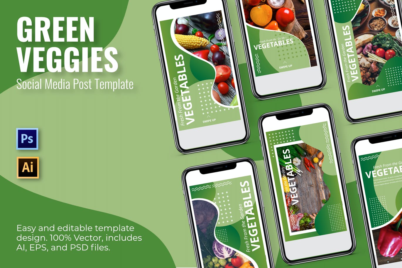 Vegetables Social Media Template