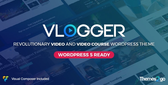 Vlogger- Professional Video - Tutorials WordPress Theme