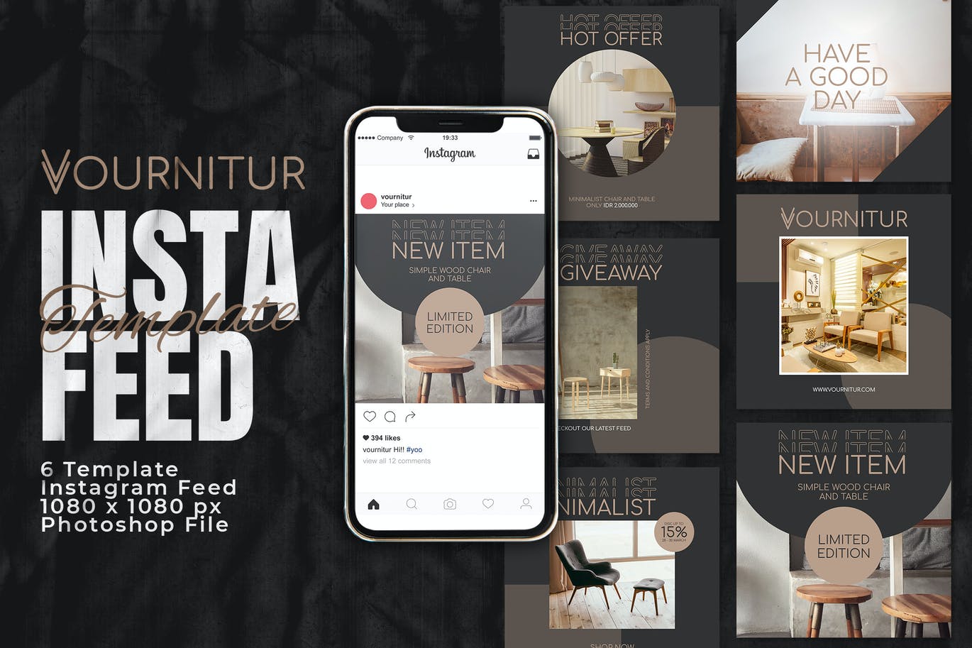 Vourniture Instagram Feed Post Template