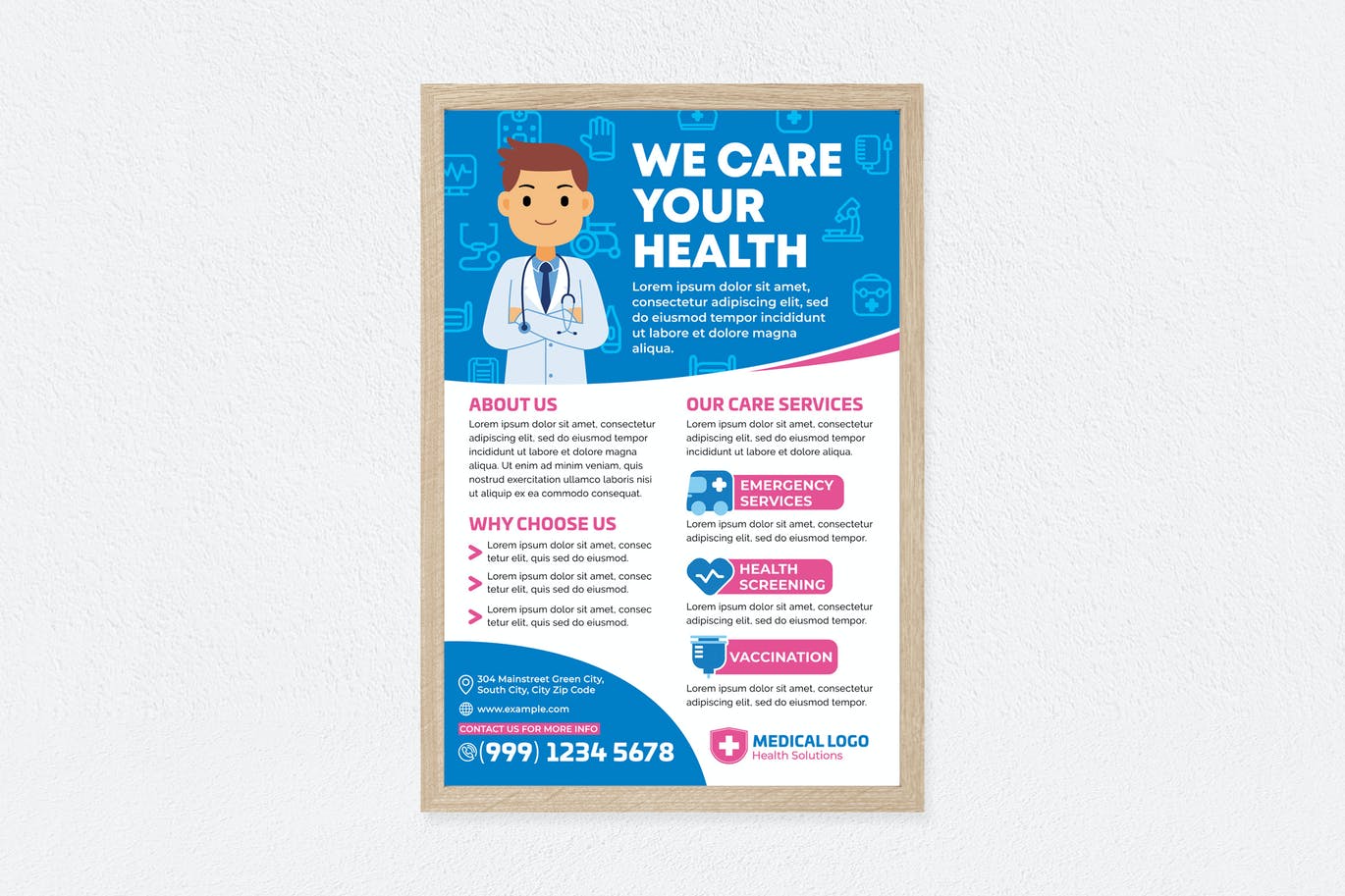 We Care Your Health Poster
