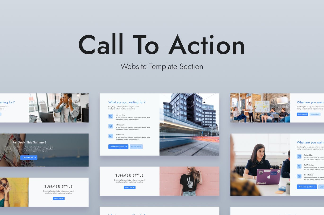 Web Call To Action Template