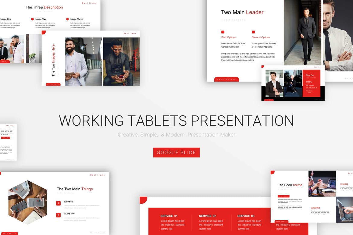 Working Tablets - Google Slide Template