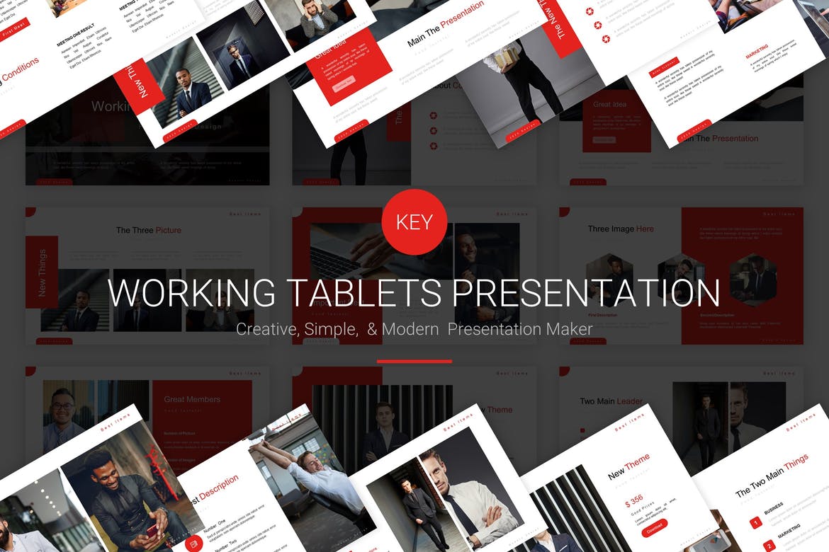 Working Tablets - Keynote Template