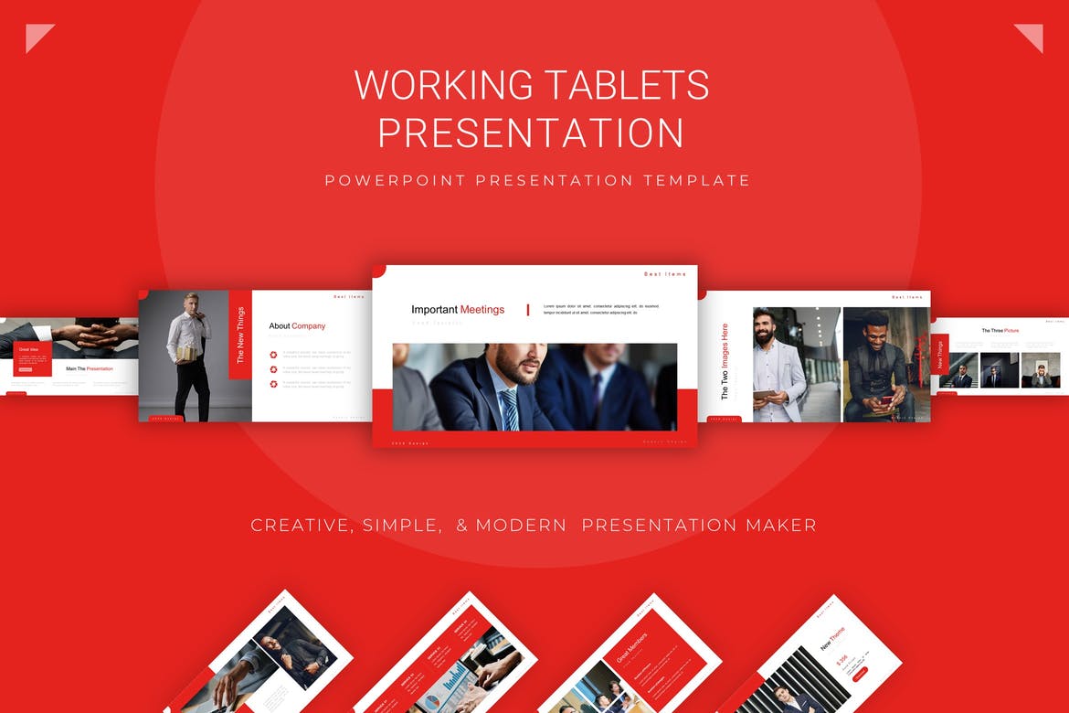 Working Tablets - Powerpoint Template
