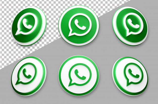 3d style whatsapp social media logo set Premium Psd