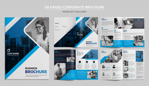 08 pages corporate brochure design