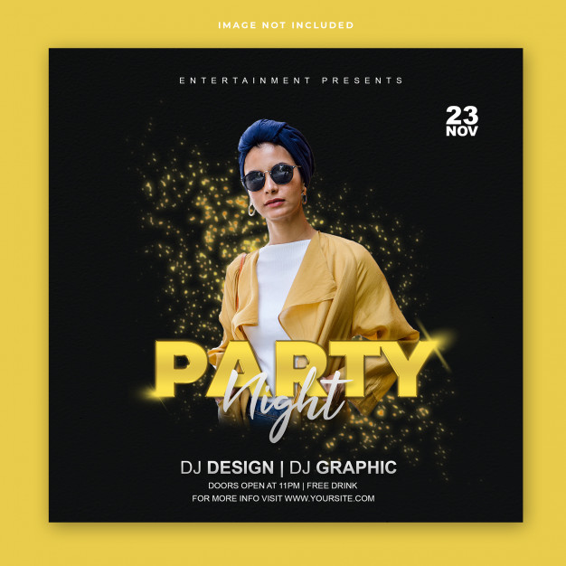 Club party instagram post banner