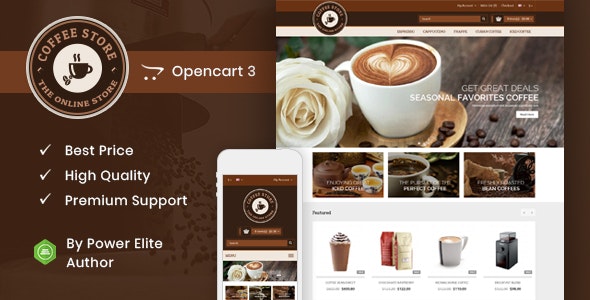 Coffee v1.0 - responsive theme for Opencart