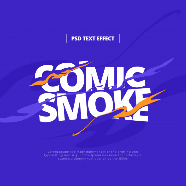 Comic smoke text effect
