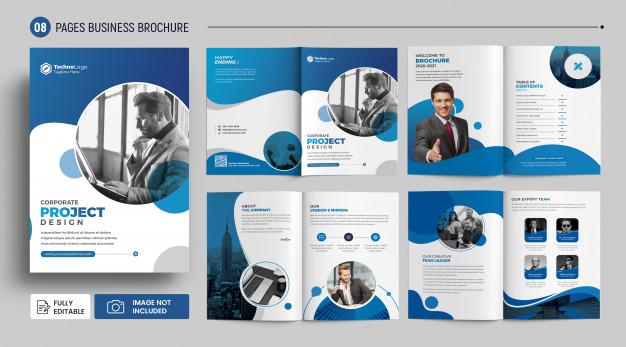 Company profile cover pages brochure