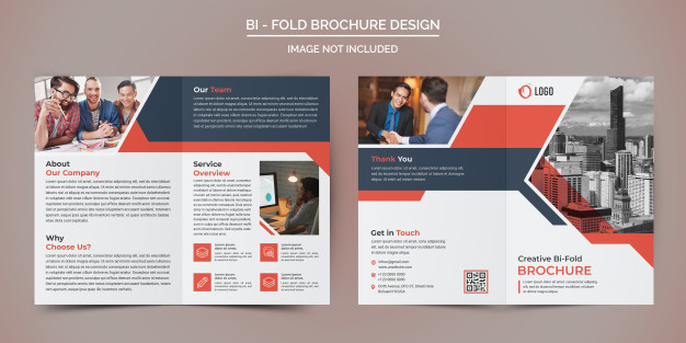Corporate business bi fold brochure template