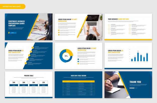 Corporate business presentation slider template