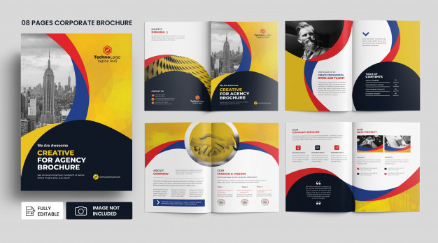 Corporate business profile pages brochure template