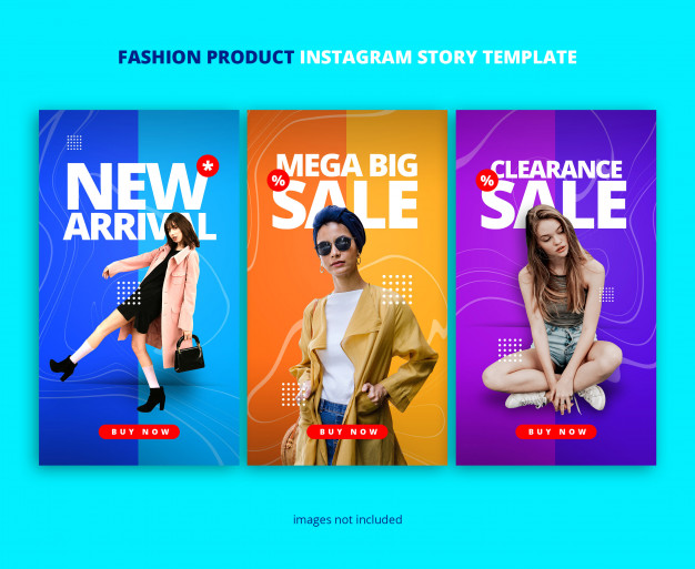 Duo colors instagram story template