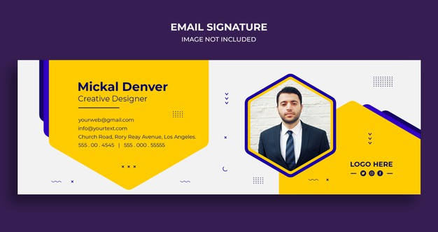 Email signature template design or email footer cover