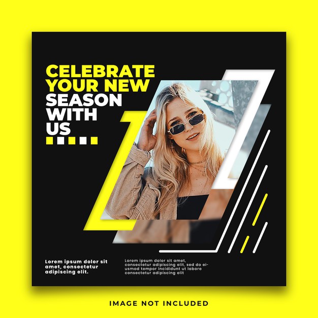 Flyer square social media feed poster instagram template