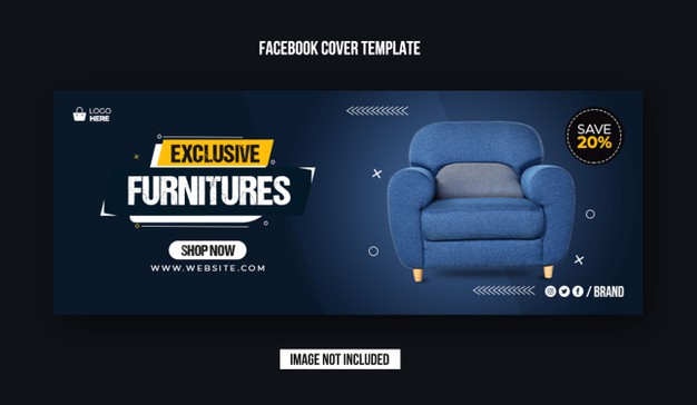 Furniture sale facebook cover template Premium Psd