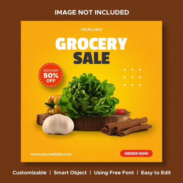 Grocery sale food promotion social media post
