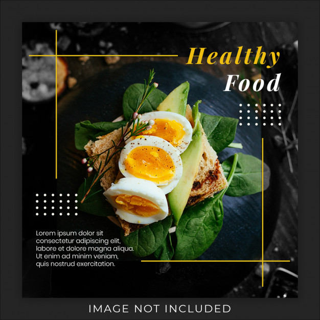 Healthy food promotion social media post