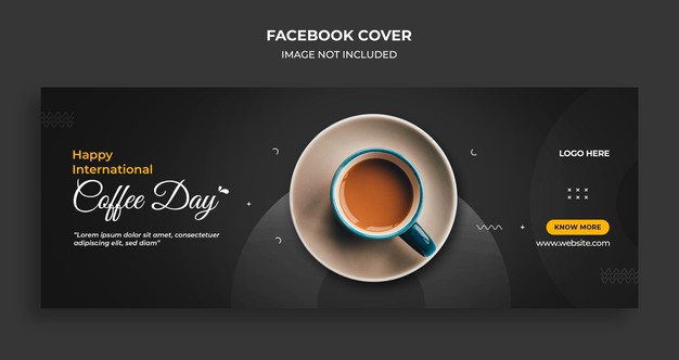 International day of coffee facebook timeline cover template