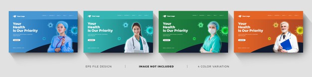 business landing page template with color variation