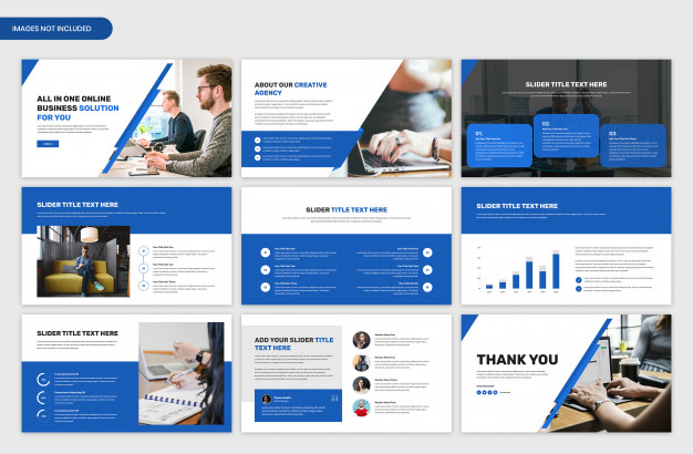 Minimal business presentation slider template design