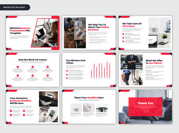 Minimal project overview and business presentation template