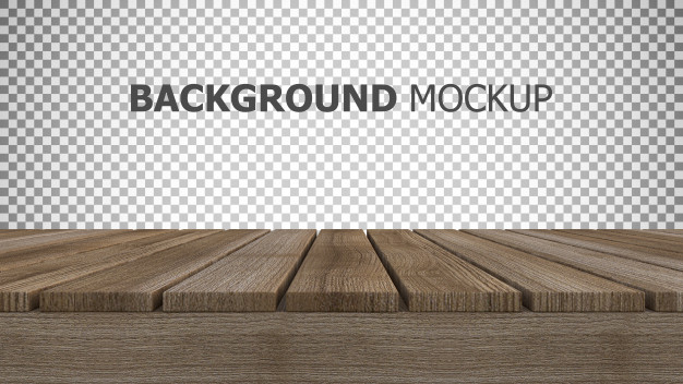 Mockup background for 3d rendering of wooden panel