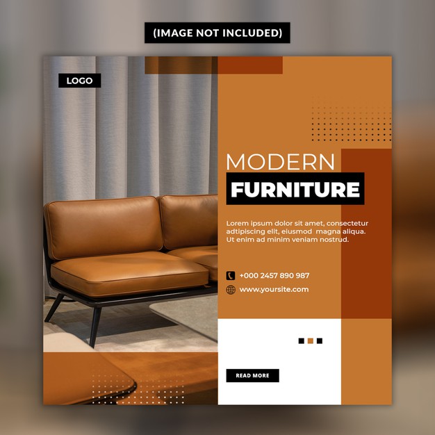 Modern furniture social media post template Premium Psd