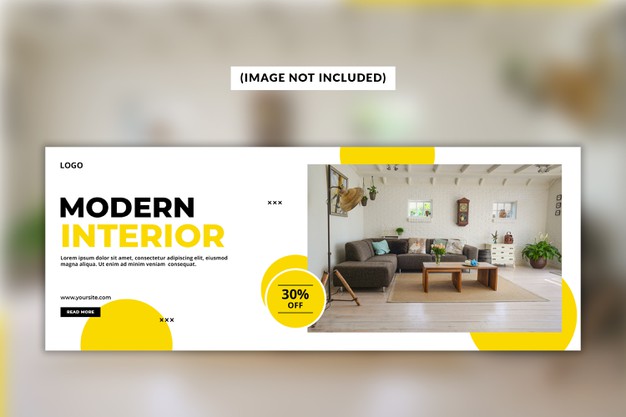 Modern interior facebook cover page template Premium Psd