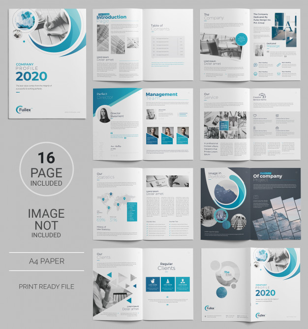 Page business brochure template