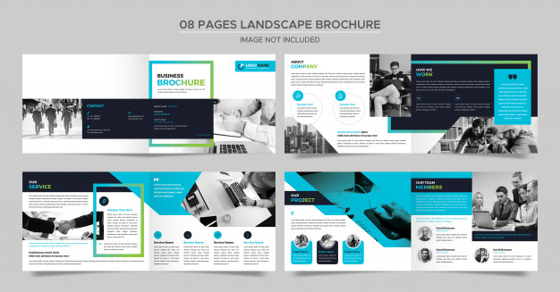 Pages landscape business brochure
