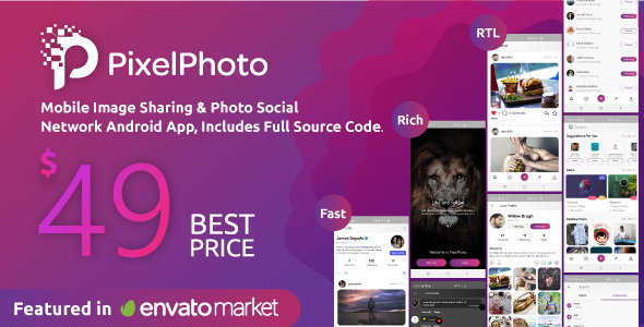 PixelPhoto IOS - Mobile Image Sharing & Photo Social Network
