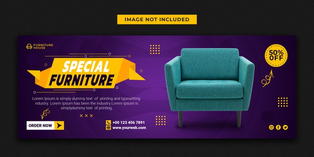 Special furniture social media banner and facebook cover post template Premium Psd