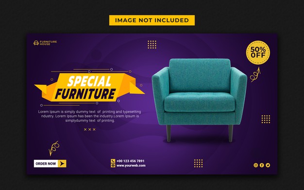 Special furniture social media banner and web banner template Premium Psd
