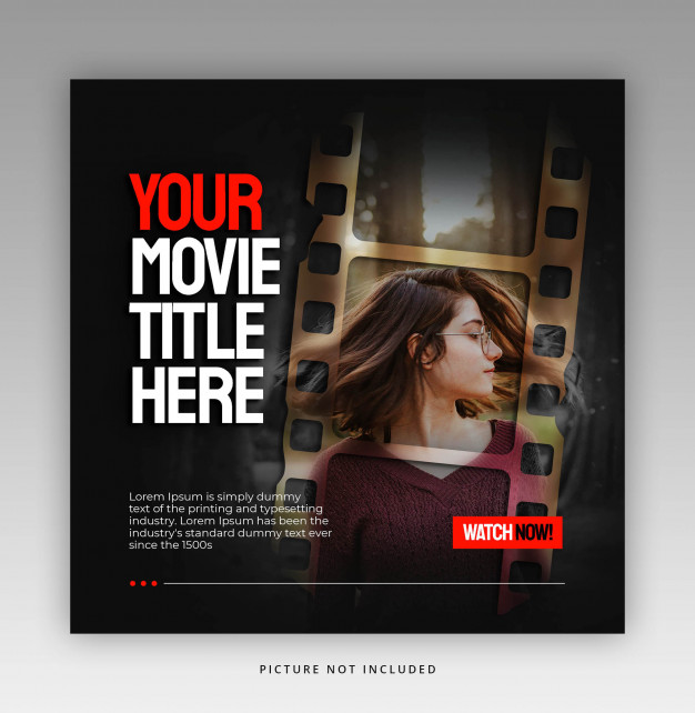 Movie frame banner template