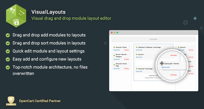 VisualLayouts 1.4 - OpenCart 2 Drag and Drop Layout Editor